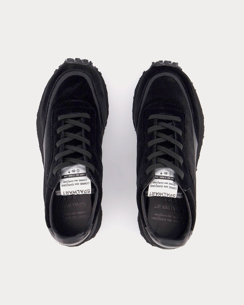 Comme des Garçons CDG X Spalwart Velvet Tempo Black Low Top Sneakers - 3