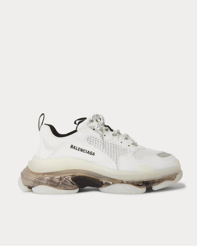 Balenciaga Triple S Mesh and Faux Leather  White low top sneakers