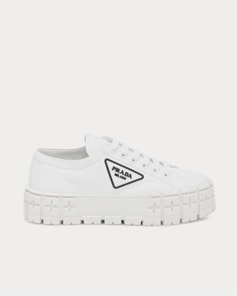 Prada Wheel gabardine Bianco Low Top Sneakers - 1