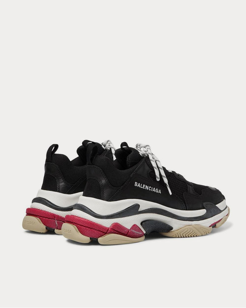 Balenciaga Triple S Mesh, Nubuck and Leather  Black low top sneakers - 3