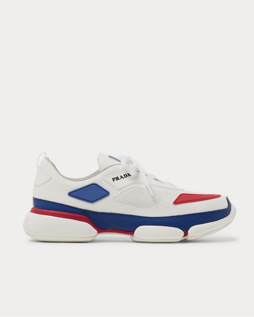 Prada Cloudbust Mesh, Rubber and Leather  White low top sneakers - 1