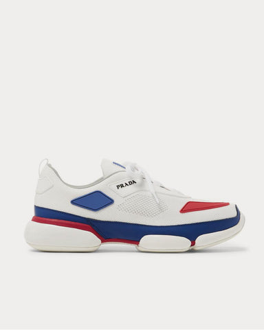 Prada Cloudbust Mesh, Rubber and Leather  White low top sneakers