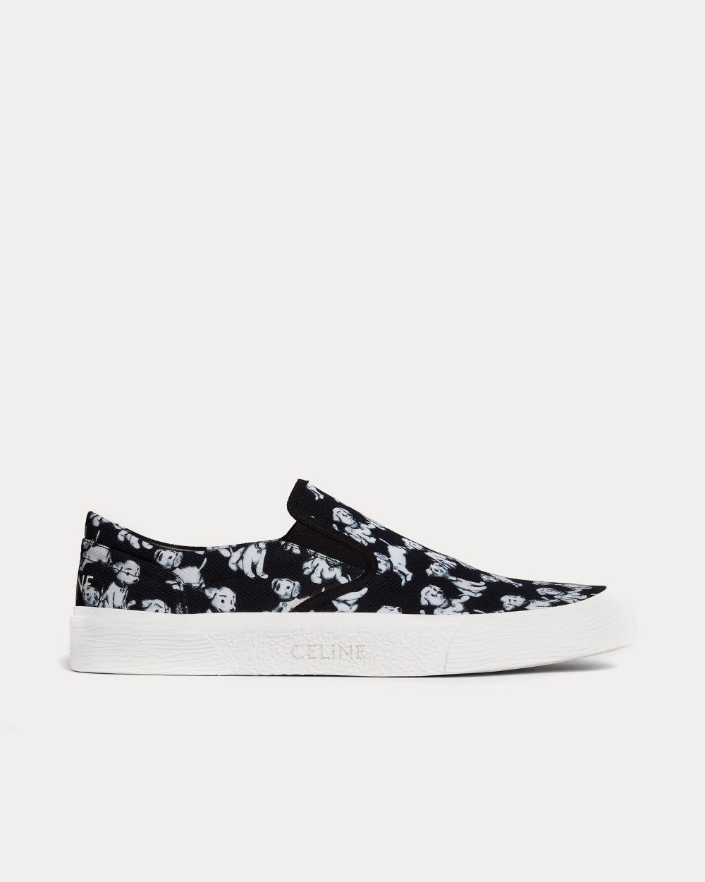 Celine Elliott 'Brain on 2020' Printed Canvas Slip On Sneakers - 1