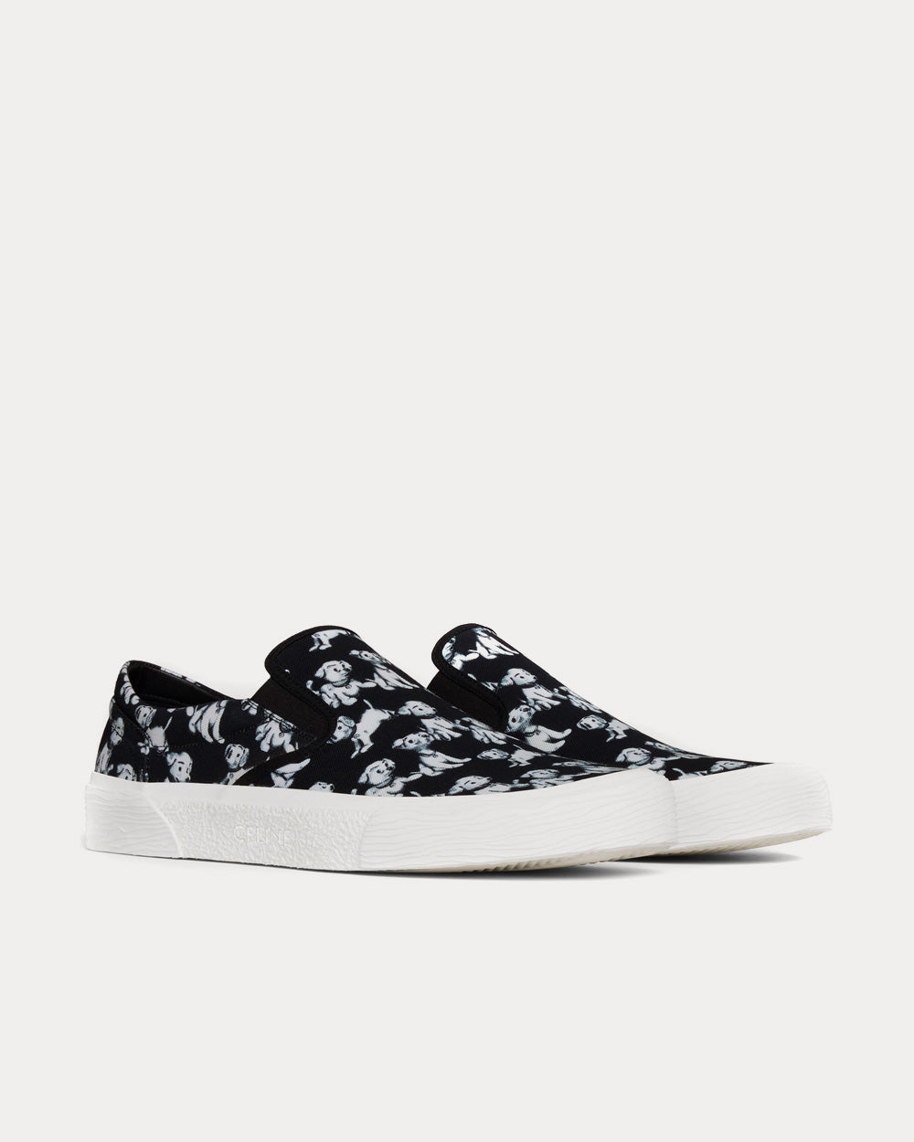 Celine Elliott 'Brain on 2020' Printed Canvas Slip On Sneakers - 2