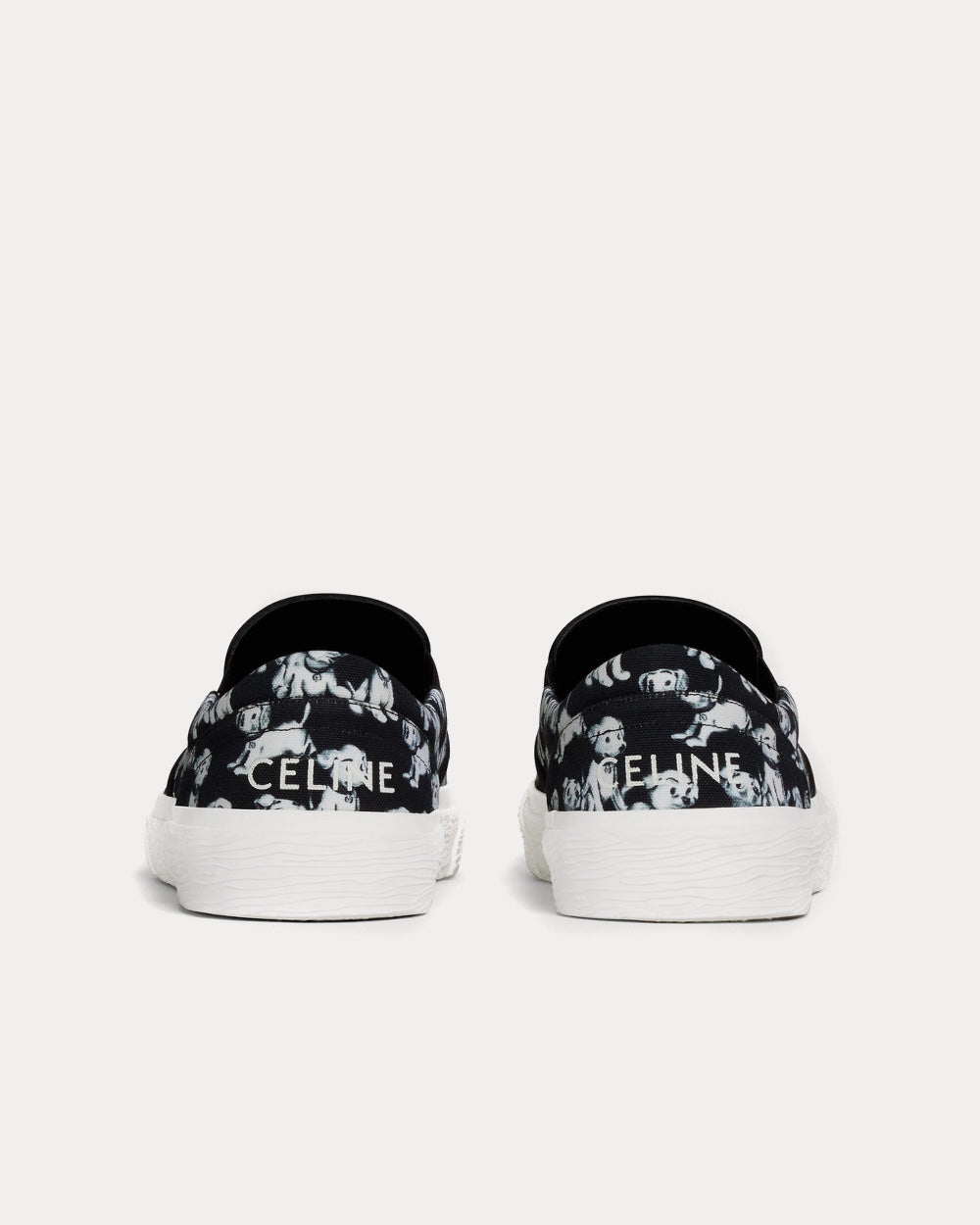 Celine Elliott 'Brain on 2020' Printed Canvas Slip On Sneakers - 3