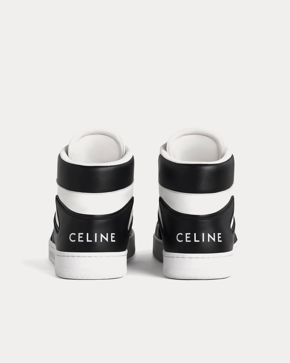 Celine CT-01 'Z' Calfskin Leather Black / Optic White High Top Sneakers - 3