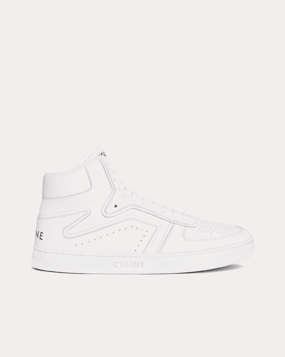 Celine CT-01 'Z' Calfskin Leather Optic White High Top Sneakers - Sneak ...