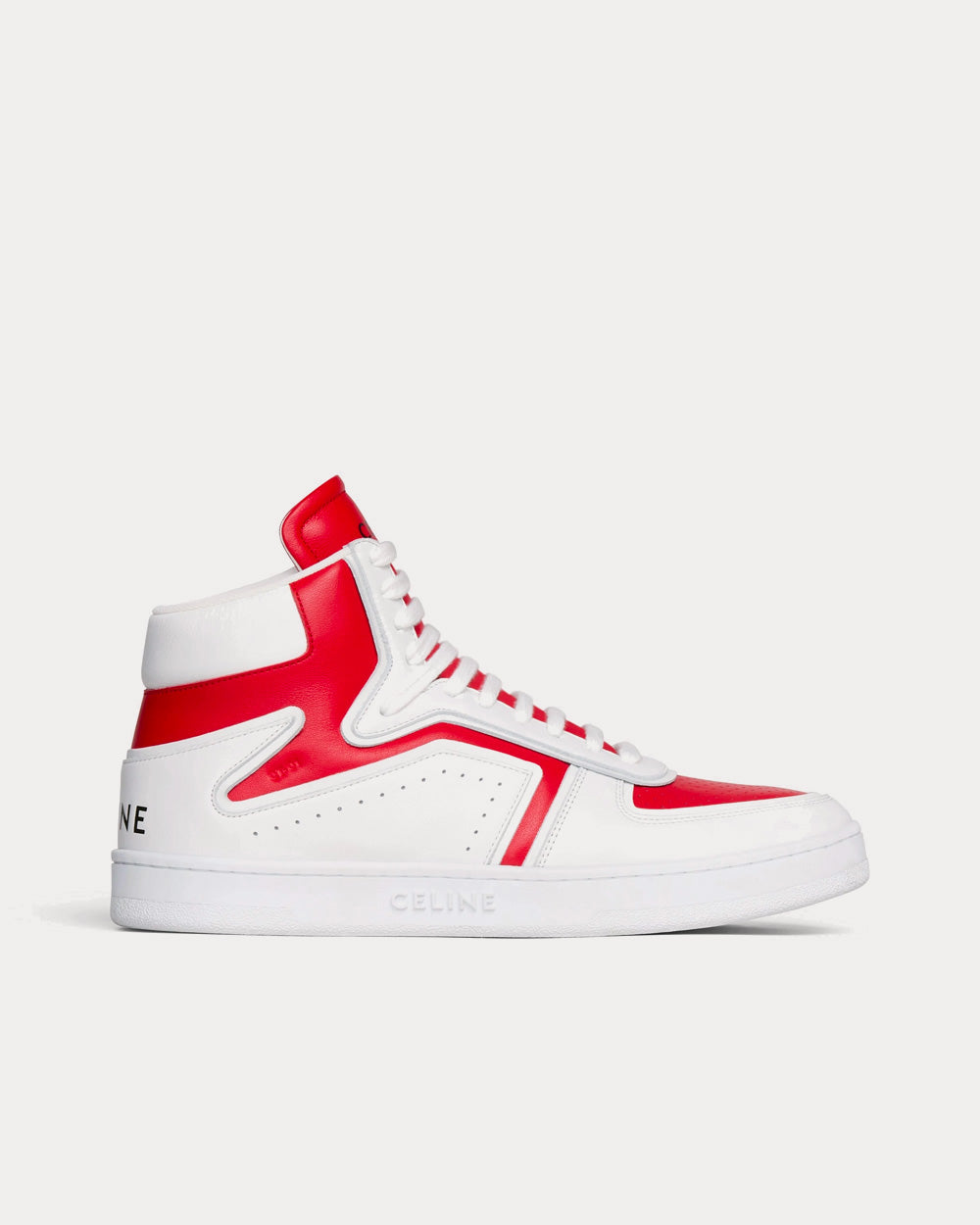 CT-01 Z Calfskin Optic White / Red High Top Sneakers