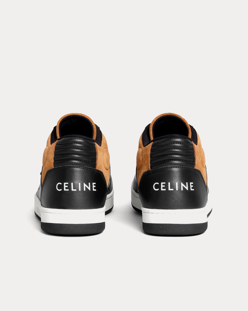 CELINE 790$ Men's Black Suede CT-01 High Top Sneakers, Calfskin & Mesh