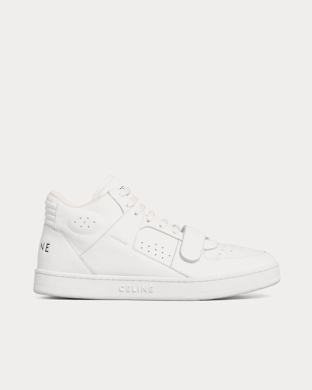 Celine CT-02 Mid With Scratch In Calfskin Optic White High Top Sneakers - 1