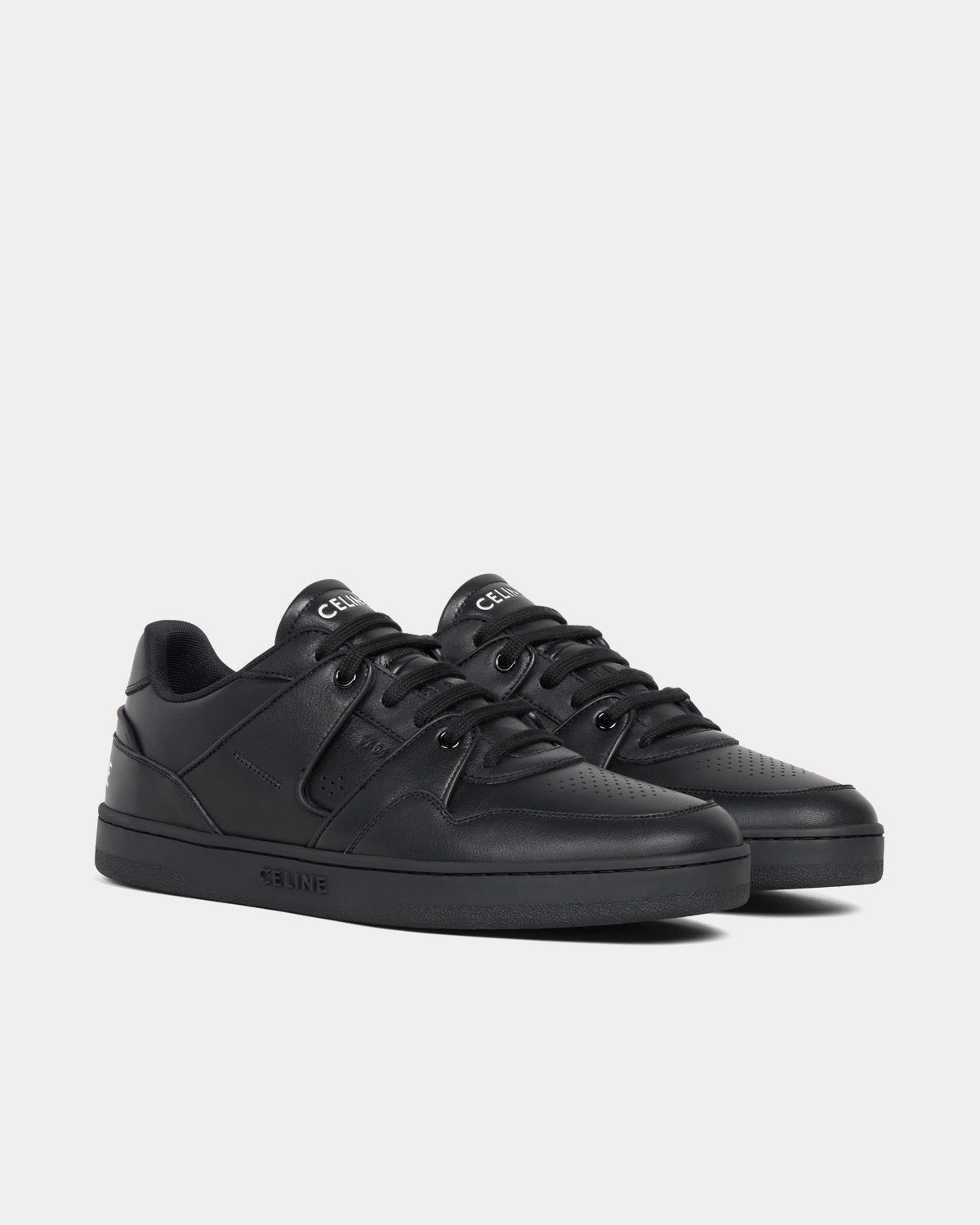 Celine CT-04 Calfskin Leather Black / Black Low Top Sneakers - 2