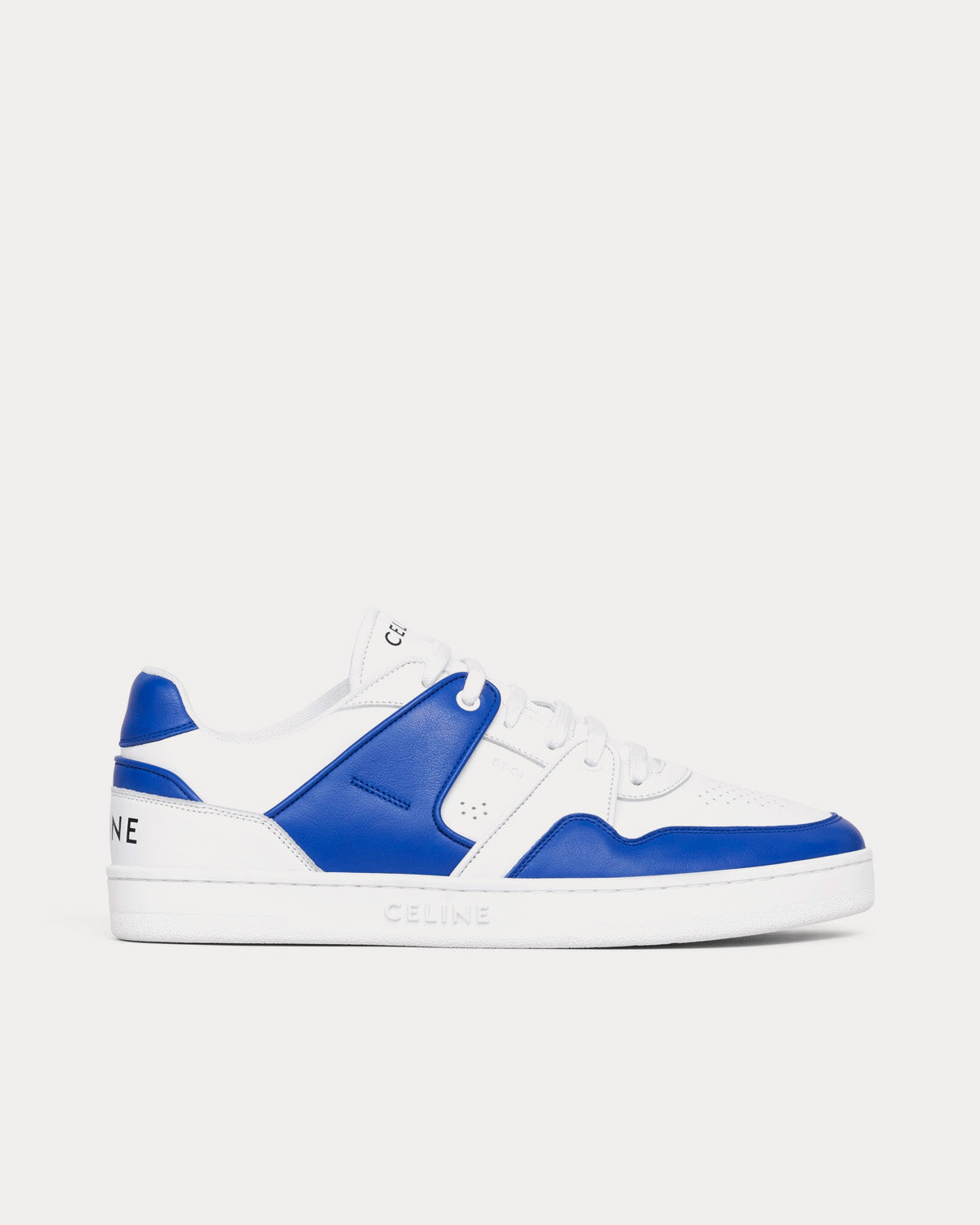 Celine CT-04 Lace-Up Calfskin Optic White / Blue Low Top Sneakers - 1