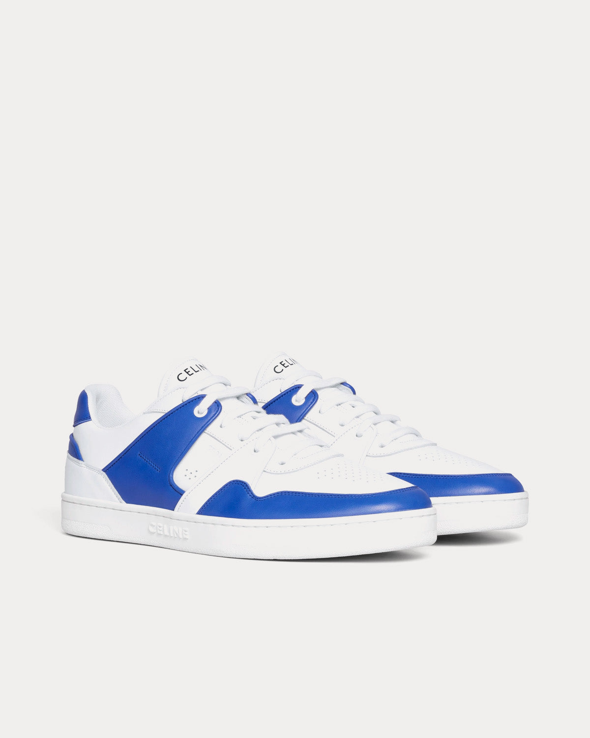 Celine CT-04 Lace-Up Calfskin Optic White / Blue Low Top Sneakers - 2