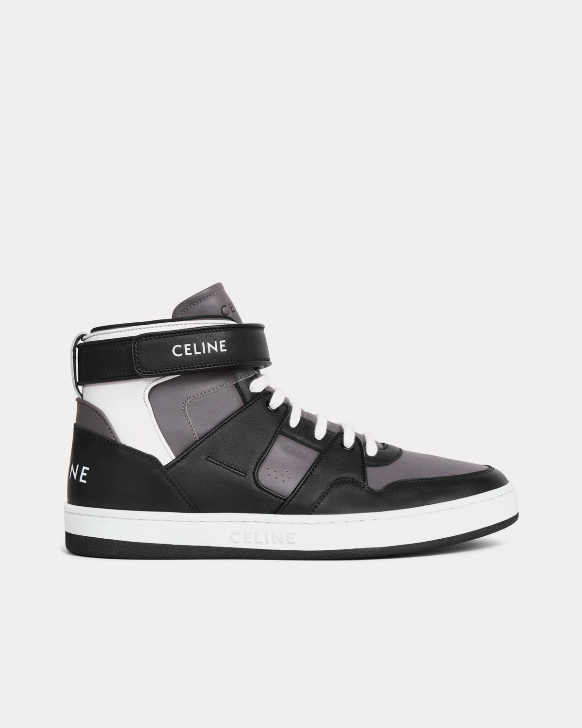 Celine CT-05 Black / Grey / Optic White High Top Sneakers - 1