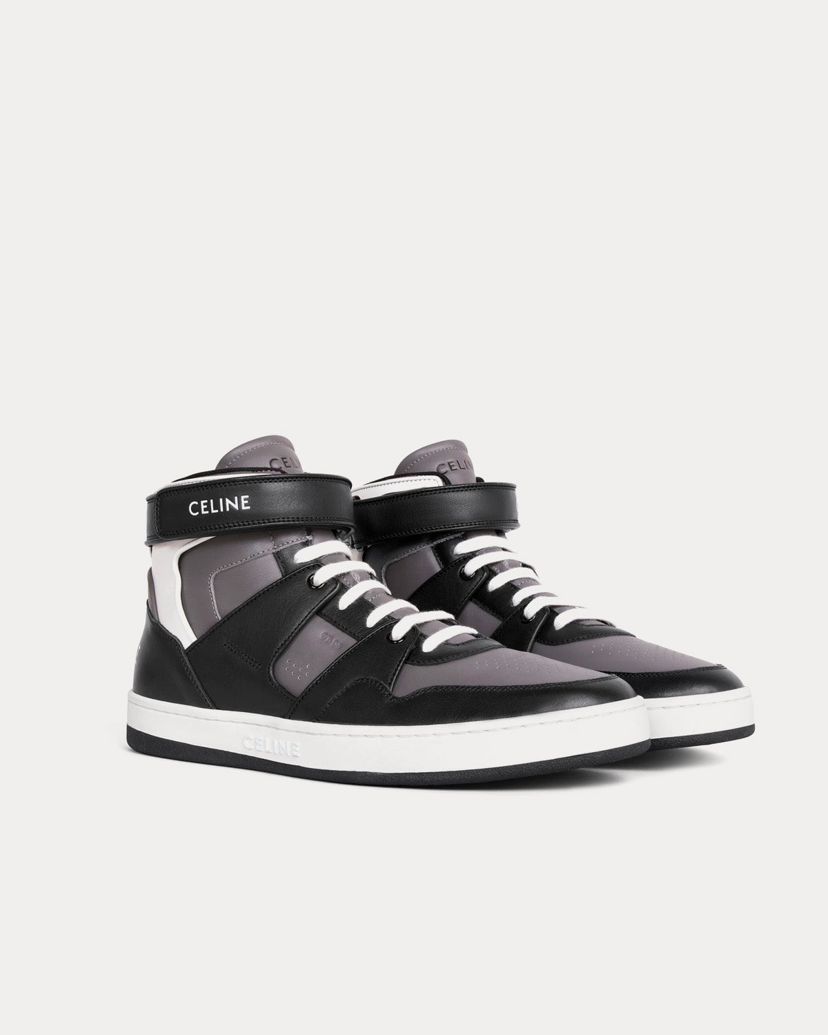 Celine CT-05 Black / Grey / Optic White High Top Sneakers - 2