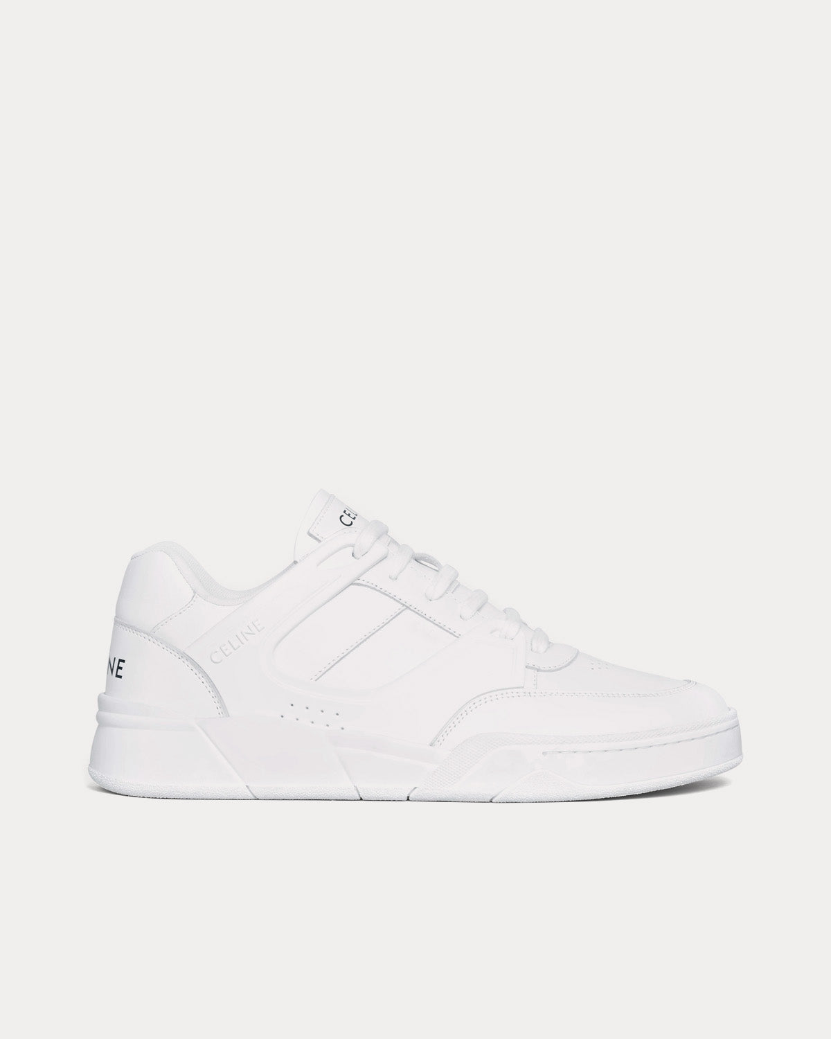 Celine - CT-07 Calfskin Leather Optic White Low Top Sneakers