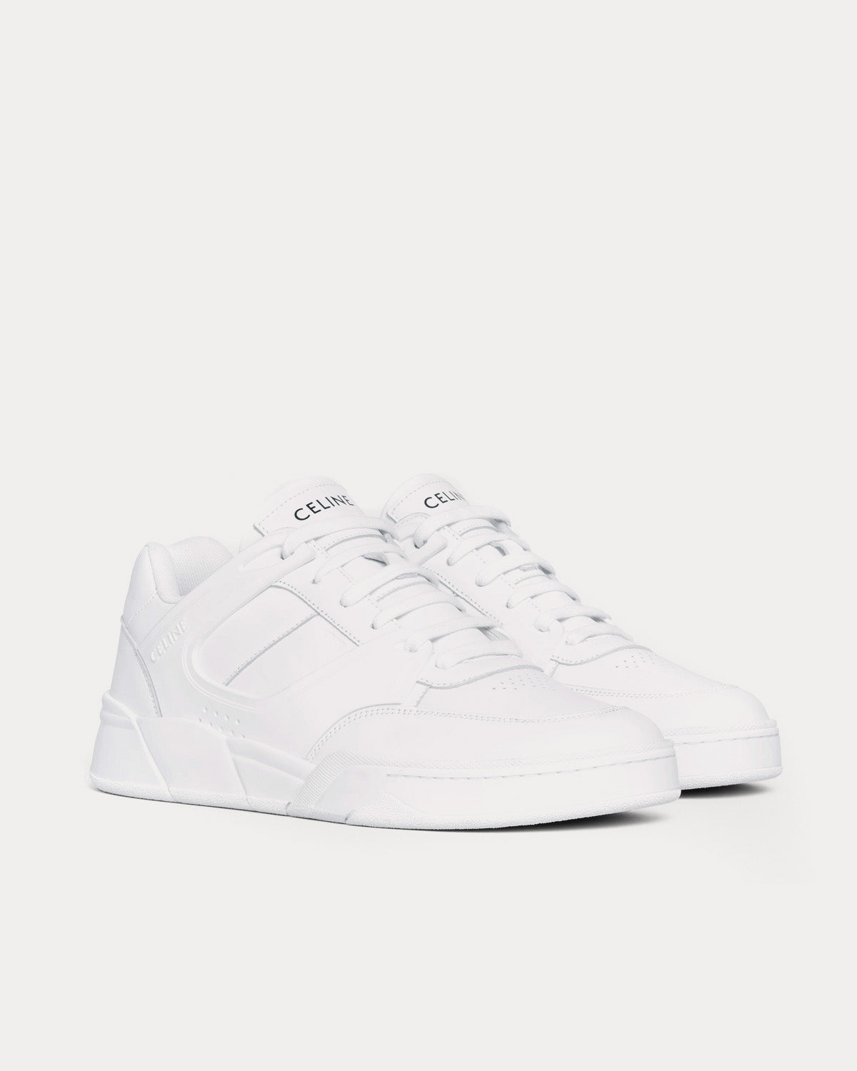 Celine CT-07 Calfskin Leather Optic White Low Top Sneakers - 2