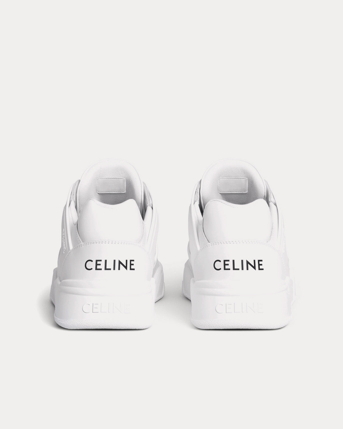 Celine CT-07 Calfskin Leather Optic White Low Top Sneakers - 3