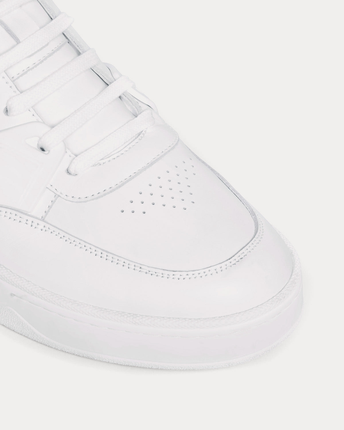 Celine CT-07 Calfskin Leather Optic White Low Top Sneakers - 4