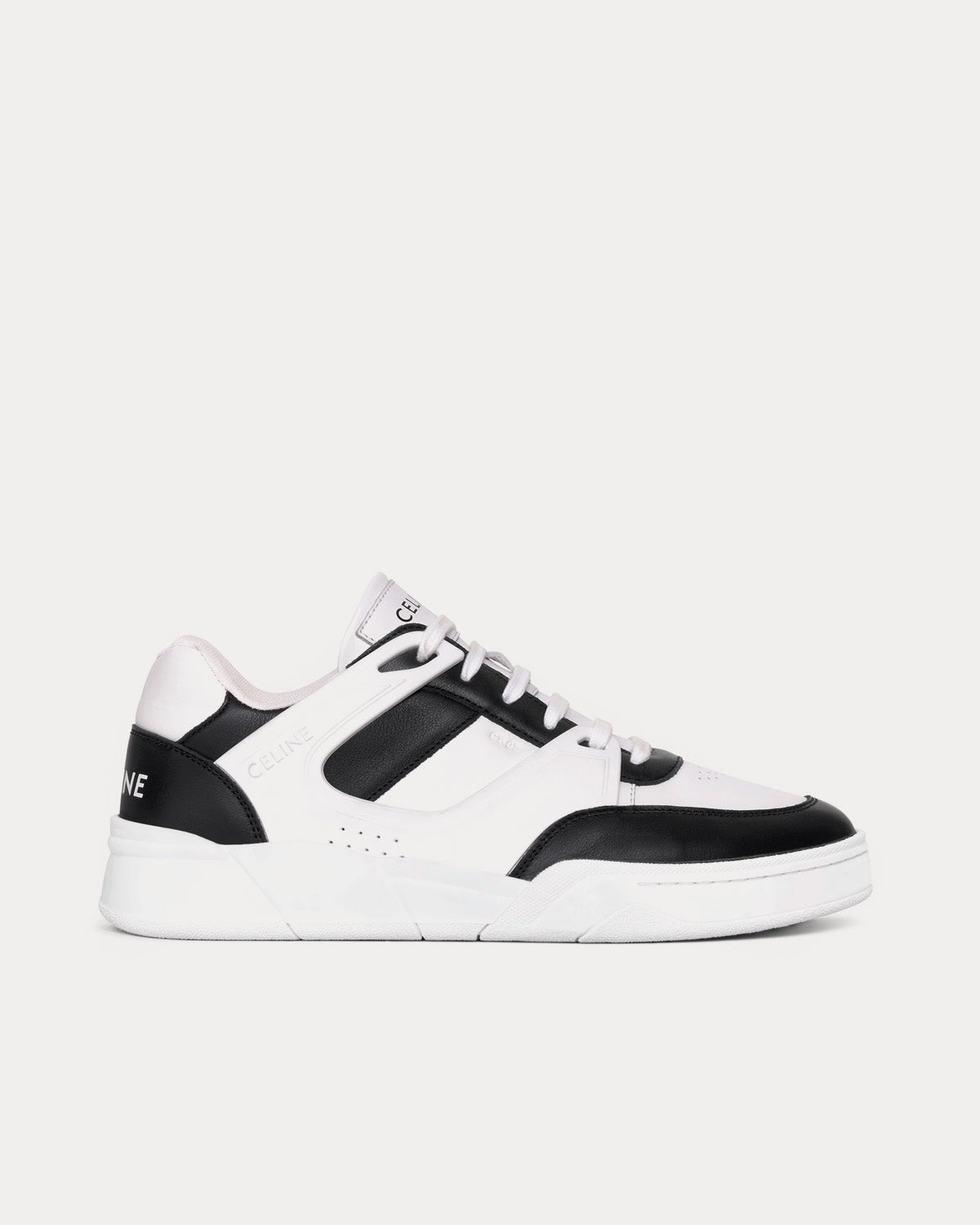 Celine CT-07 Calfskin Optic White / Black Low Top Sneakers - 1