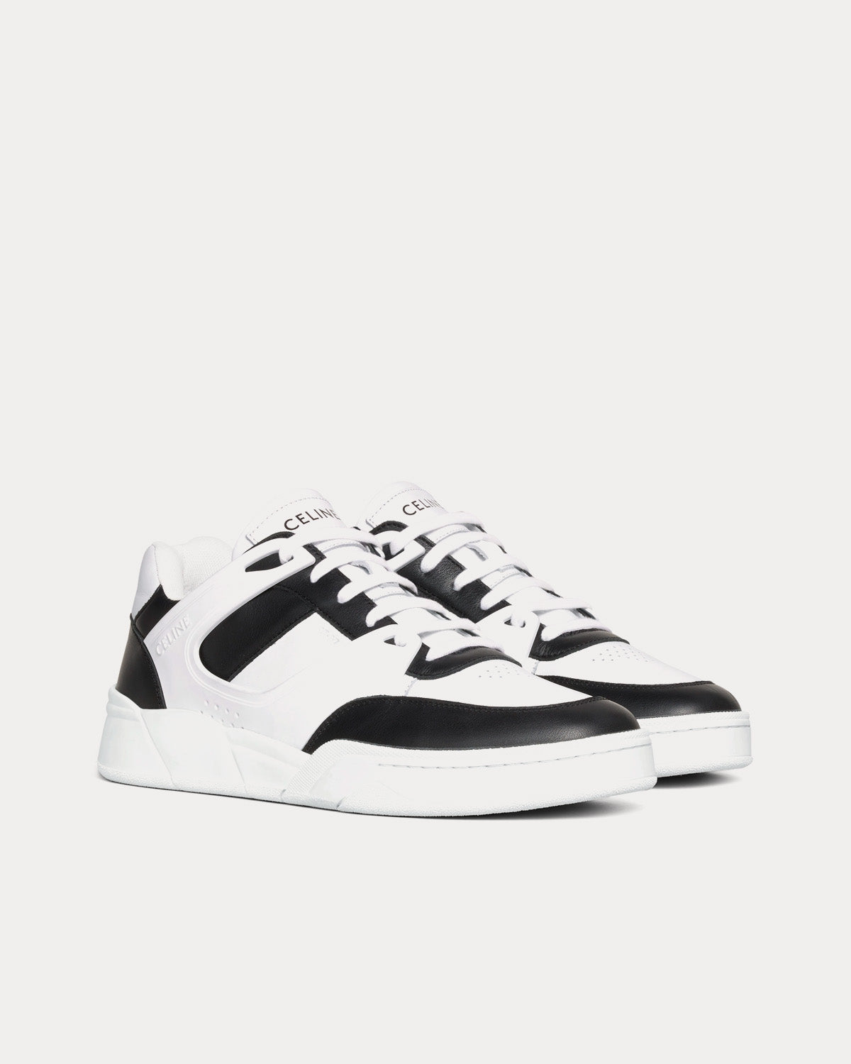 Celine CT-07 Calfskin Optic White / Black Low Top Sneakers - 2