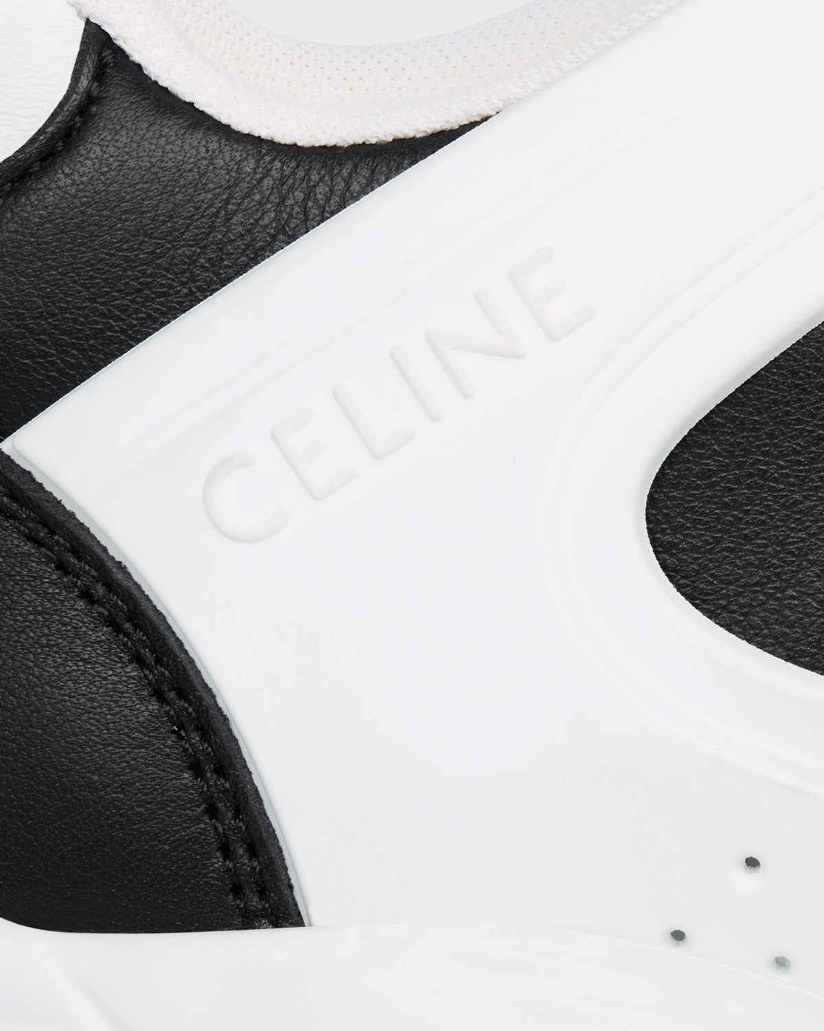 Celine CT-07 Calfskin Optic White / Black Low Top Sneakers - 3