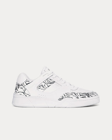 Celine CT-07 Calfskin & Zebra Stamped Calfskin Optic White / Black Low Top Sneakers