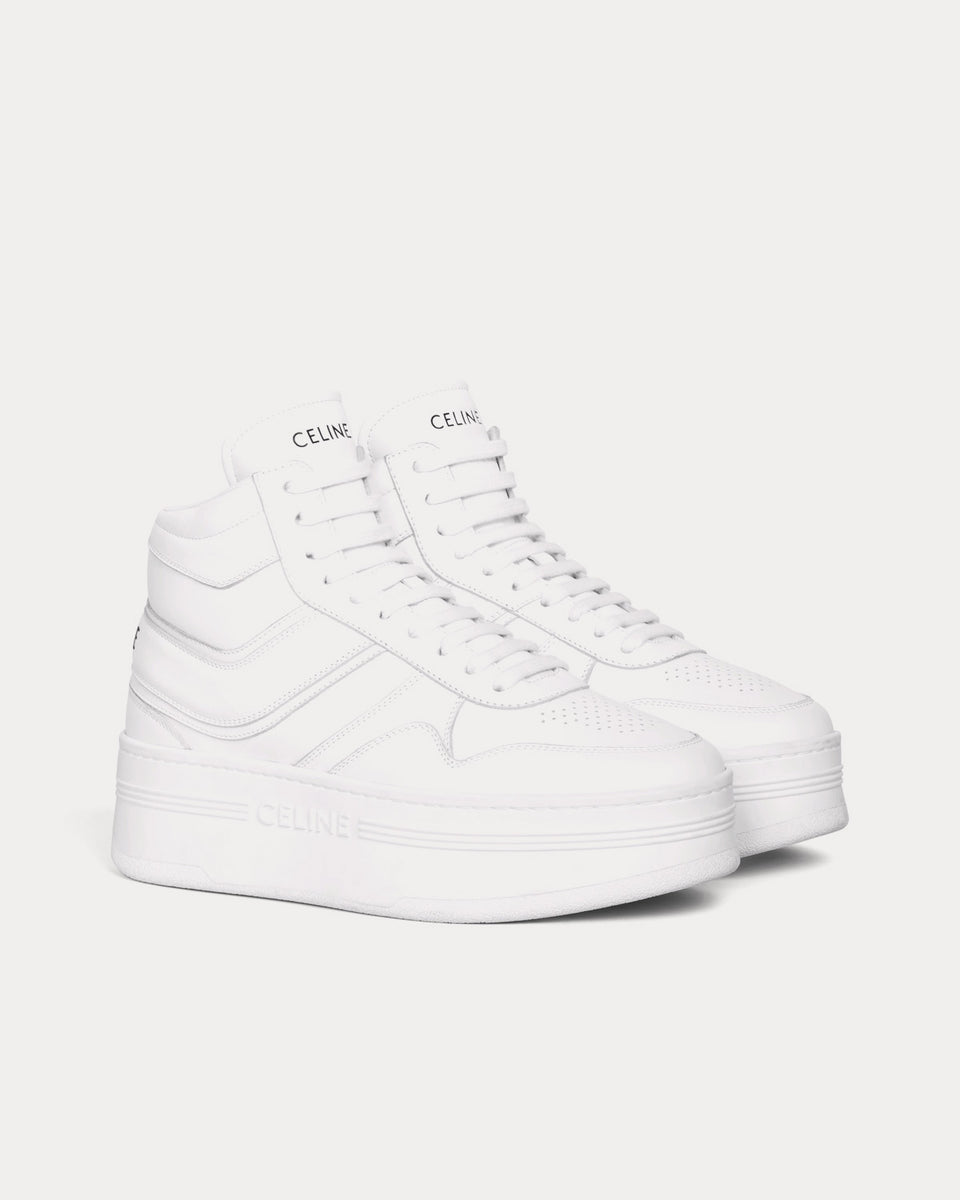 Celine Block with Wedge Optic White Mid Top Sneakers - Sneak in Peace