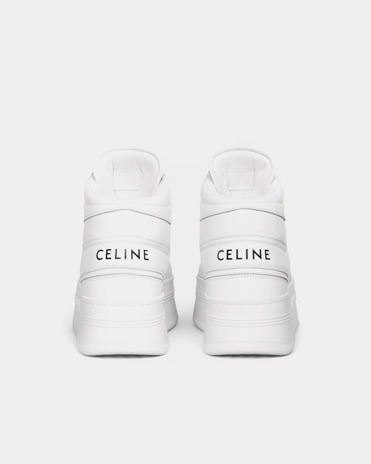 Celine Block with Wedge Optic White Mid Top Sneakers - 3