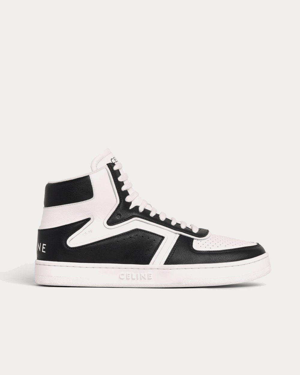 Celine Tennis Mesh & Calfskin Optic White / Black Low Top Sneakers