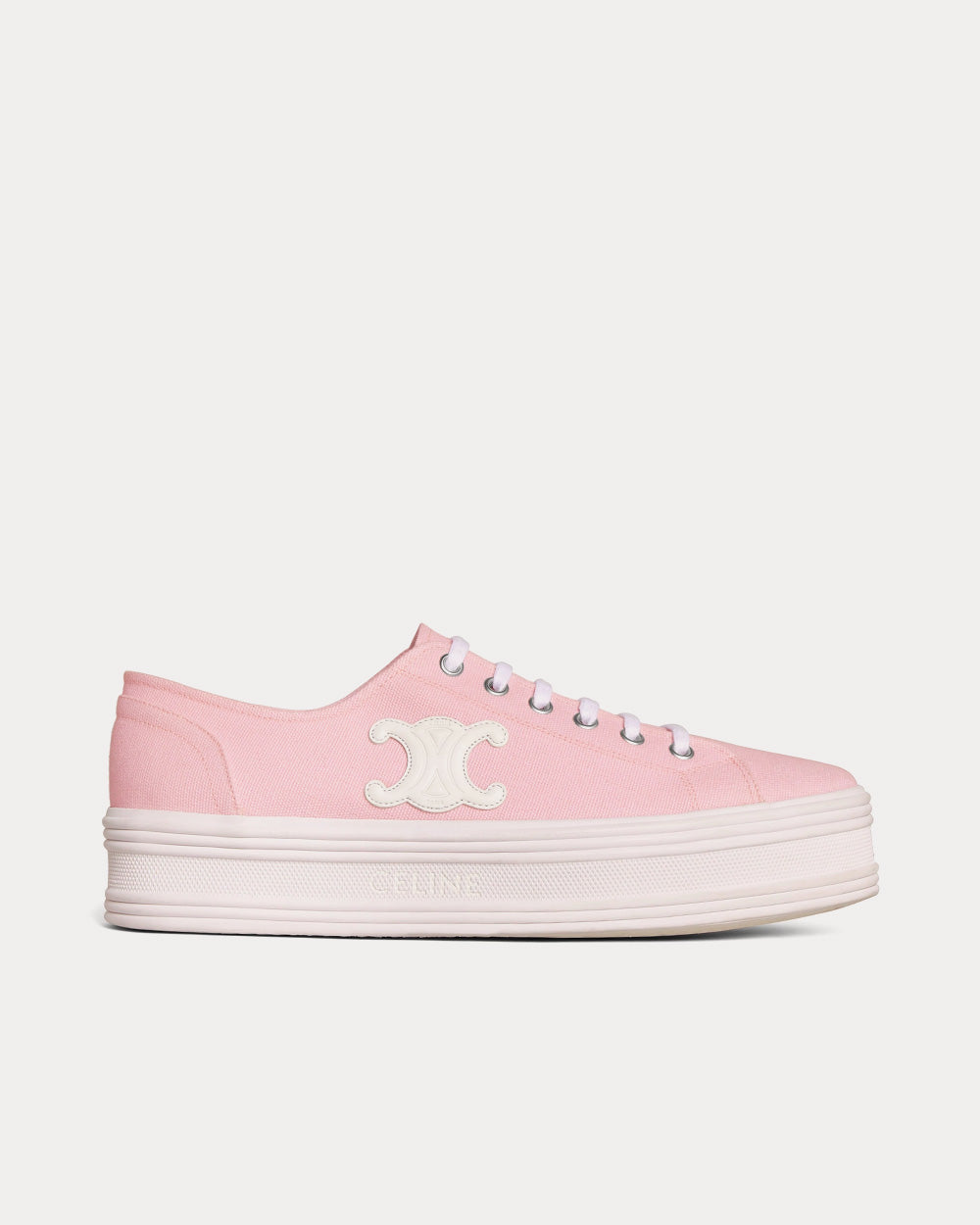 Celine Jane Lace-Up Light Pink Low Top Sneakers - 1