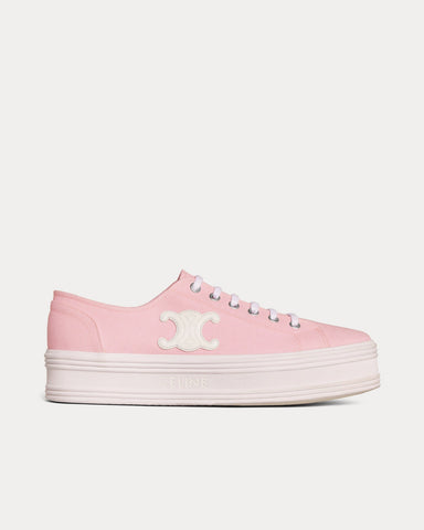 Celine Jane Lace-Up Light Pink Low Top Sneakers