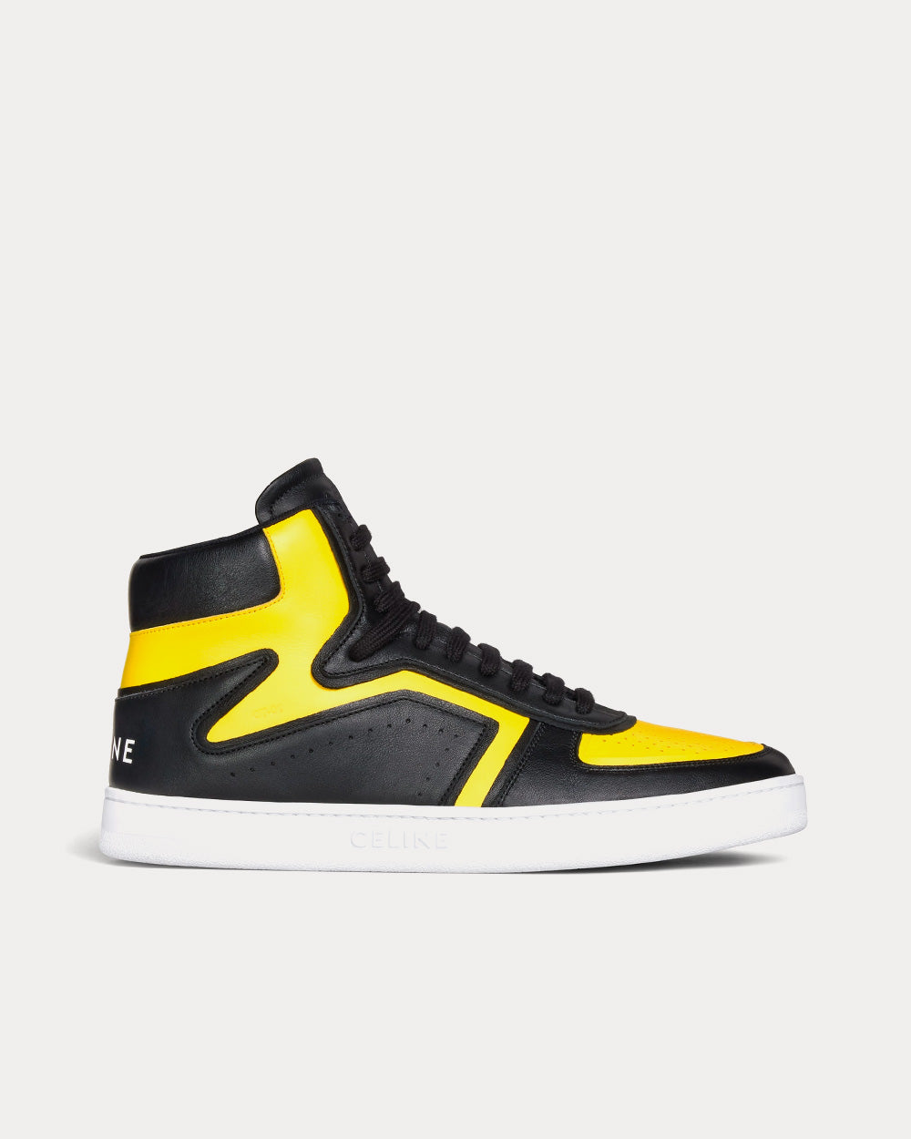 Celine CT-01 Black / Bright Yellow High Top Sneakers - 1