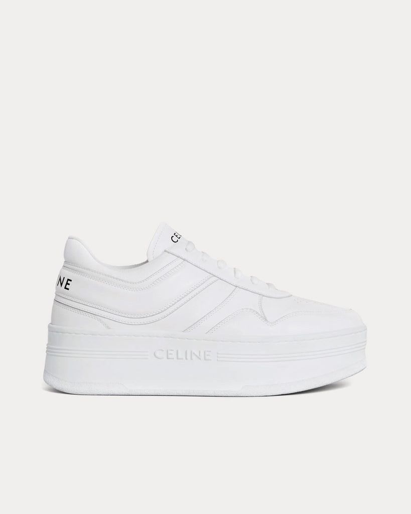 Celine Block with Wedge Outsole Optic White Low Top Sneakers - Sneak in ...