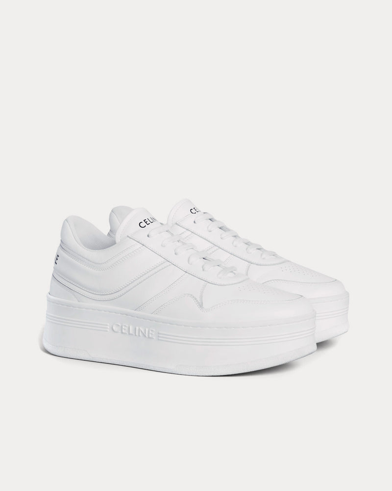 Celine Block with Wedge Outsole Optic White Low Top Sneakers - 2