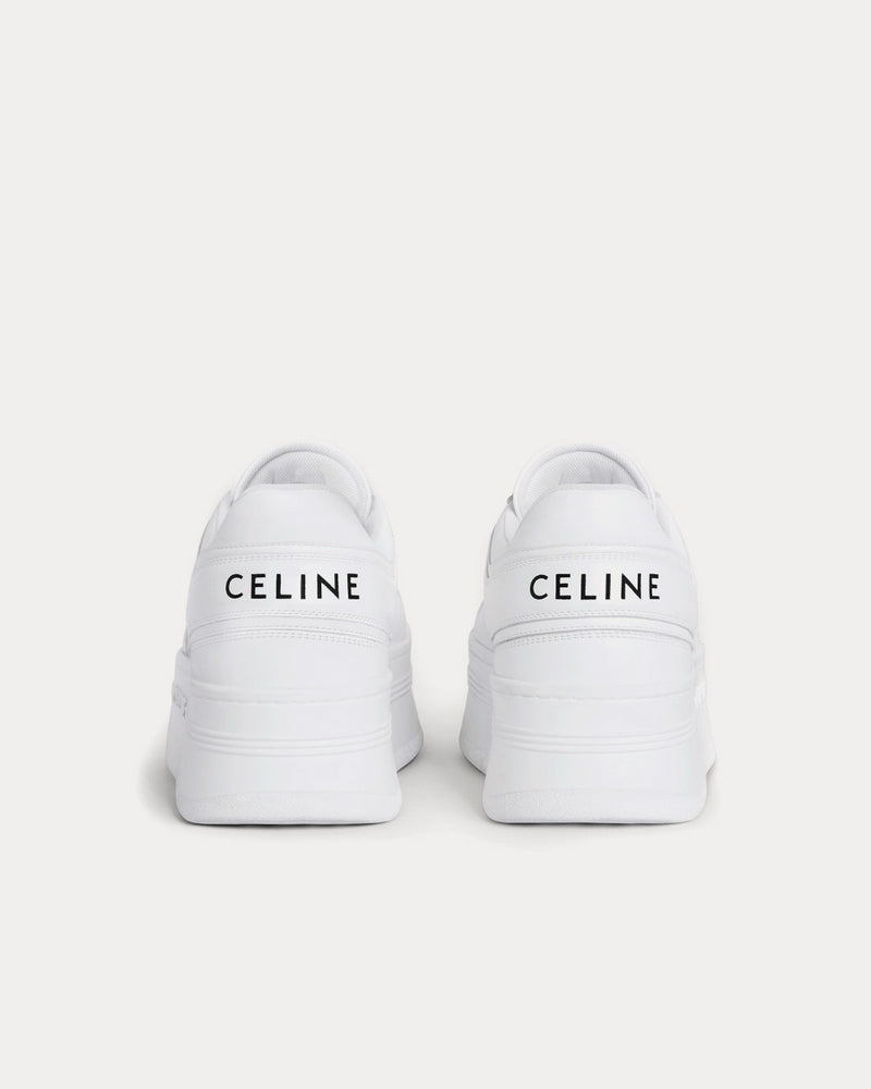 Celine Block with Wedge Outsole Optic White Low Top Sneakers - 3