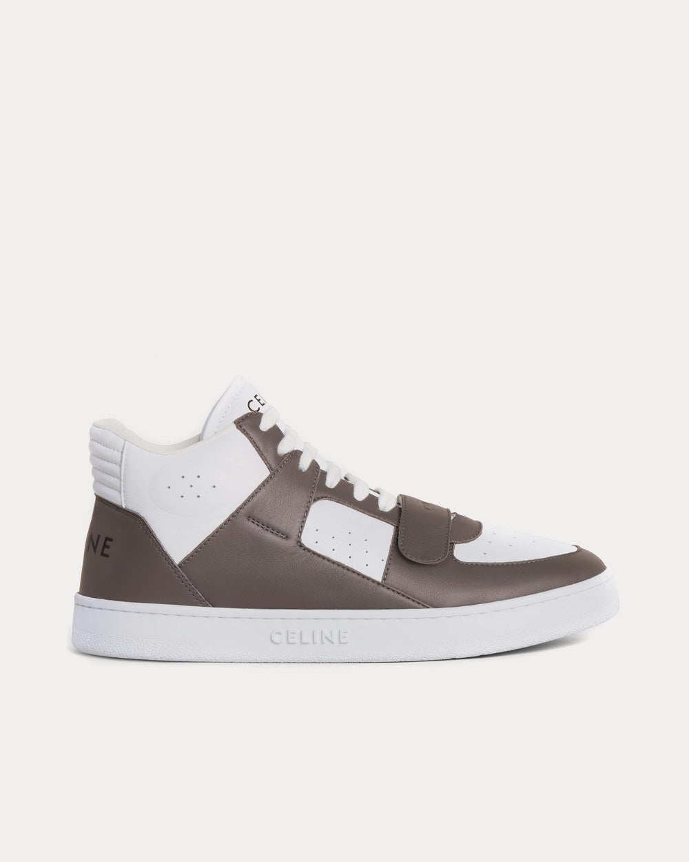 Celine CT-02 Optic White / Grey Mid Top Sneakers - 1