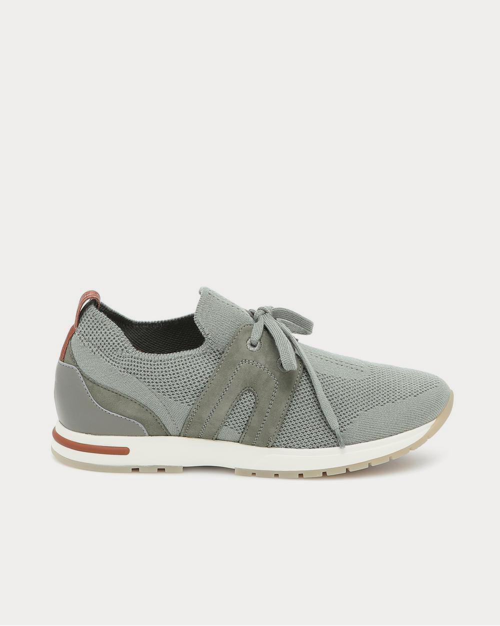 Loro Piana 360 Flexy Walk Army Grey Low Top Sneakers - 1