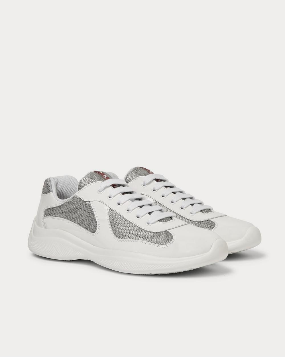 Prada America's Cup Patent-Leather and Mesh  White low top sneakers - 2