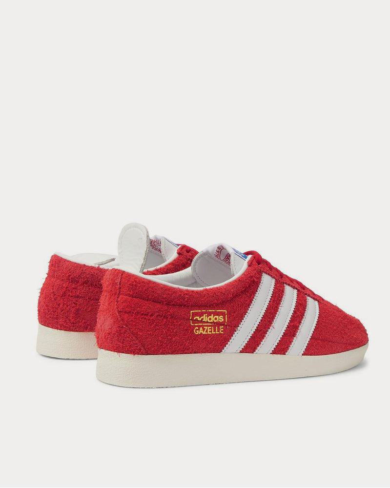 Adidas Gazelle Vintage Leather-Trimmed Brushed-Suede  Red low top sneakers - 3