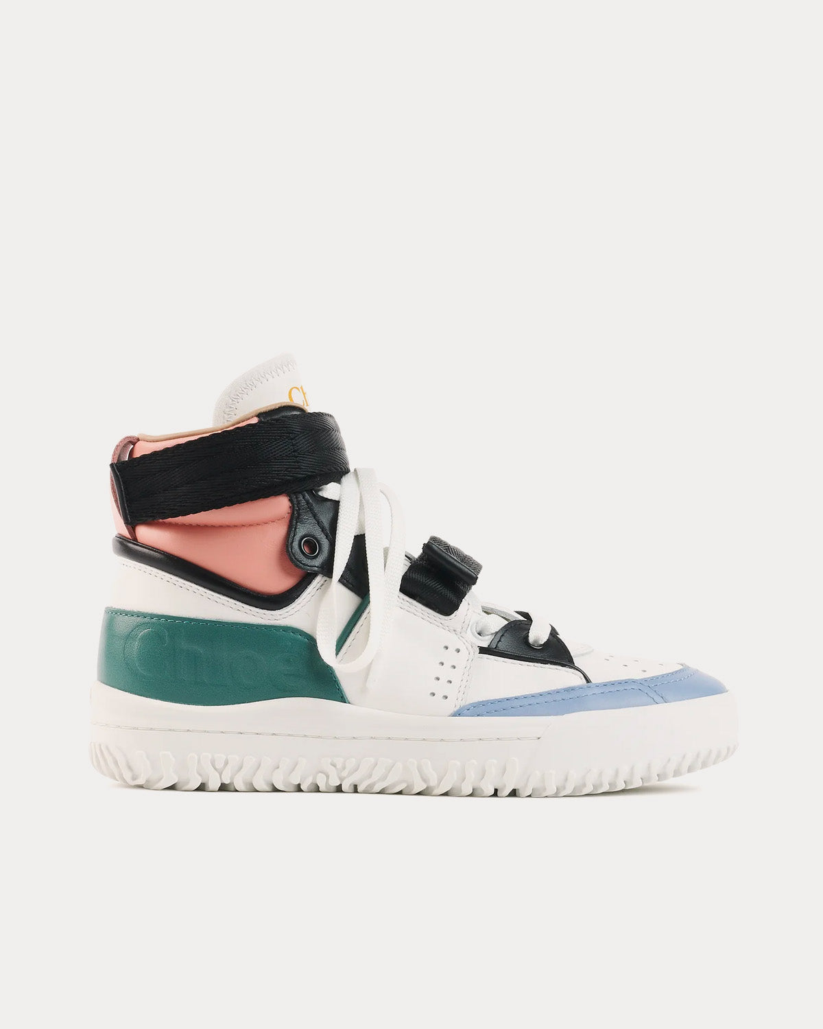 Chloé Franckie Pink / Green High Top Sneakers - 1