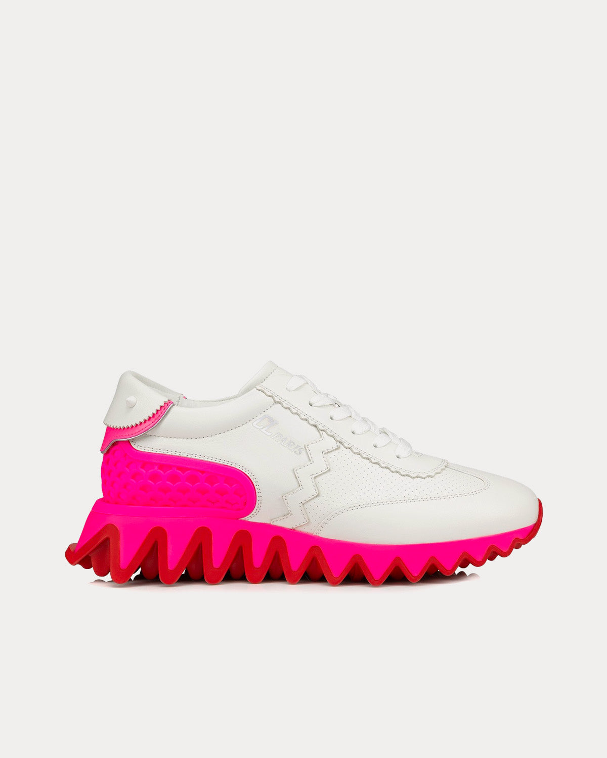 Christian Louboutin Pink Patent Leather and Suede Vieira Spikes