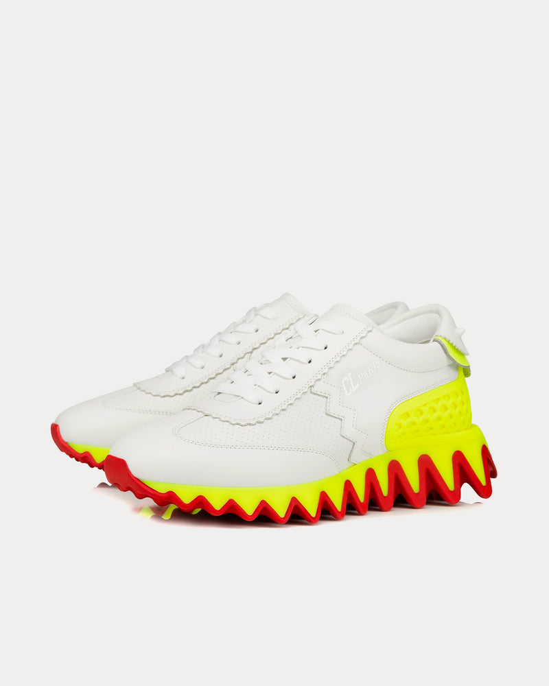 Christian Louboutin Loubishark White / Yellow Low Top Sneakers - 2