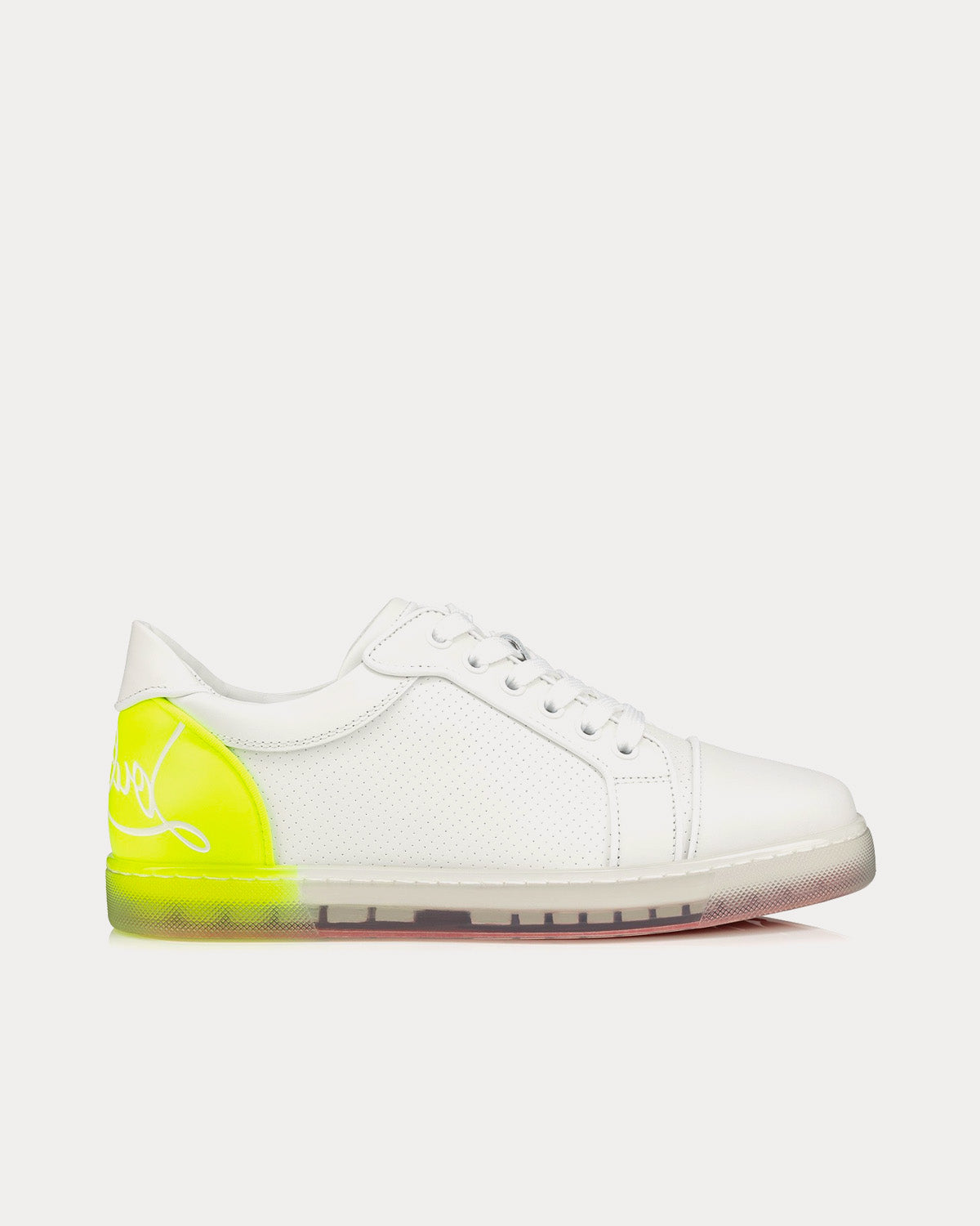 Christian Louboutin Fun Vieira White / Yellow Low Top Sneakers - 1