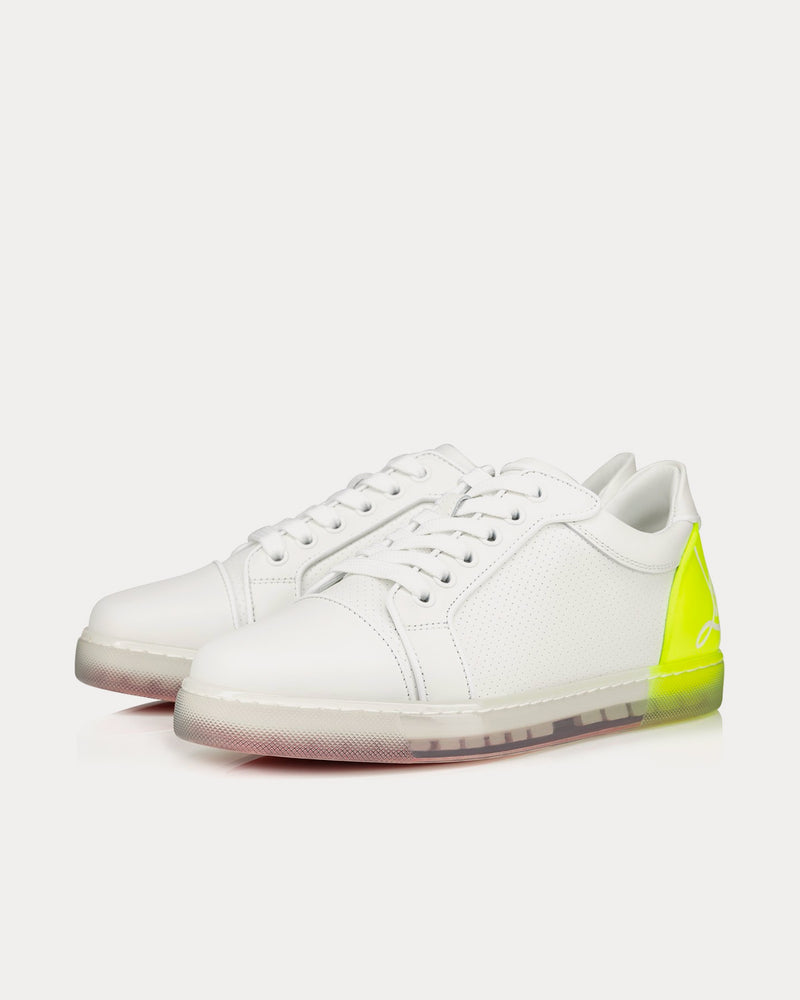 Christian Louboutin Fun Vieira White / Yellow Low Top Sneakers - 2