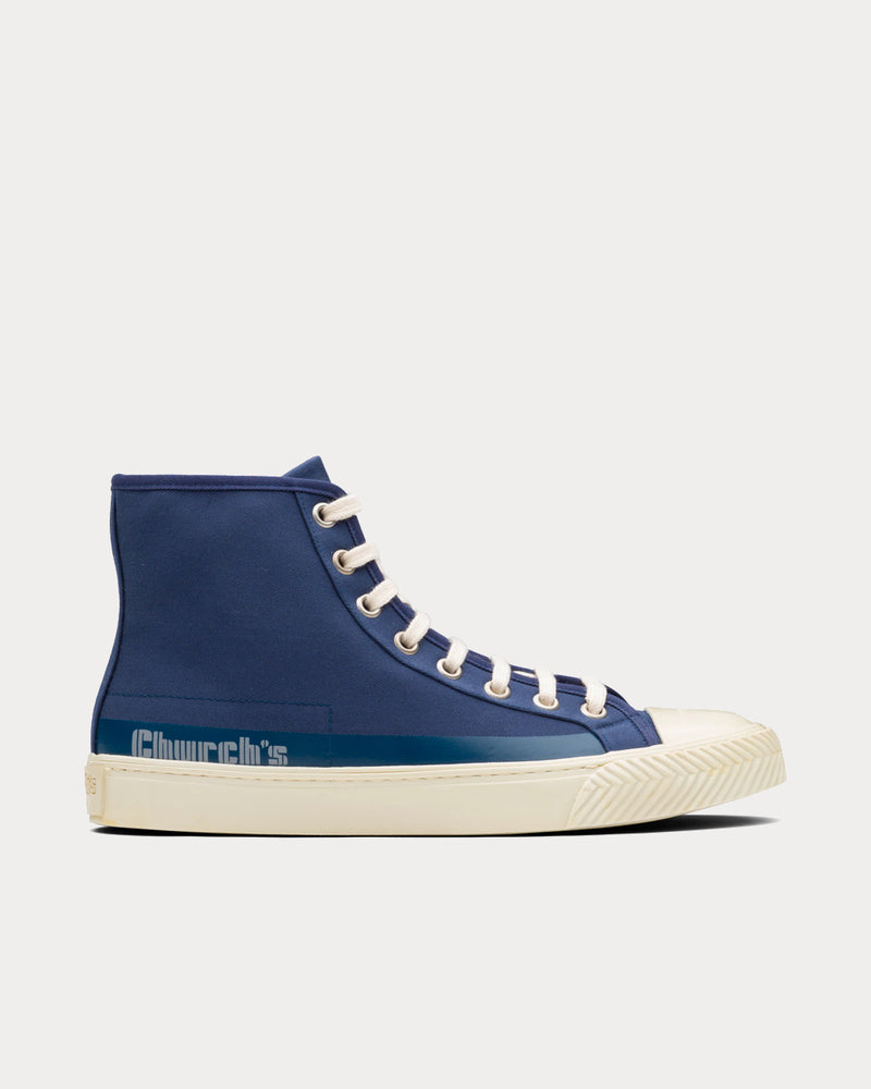 Church's Zephyr Gabardine Blue High Top Sneakers - 1