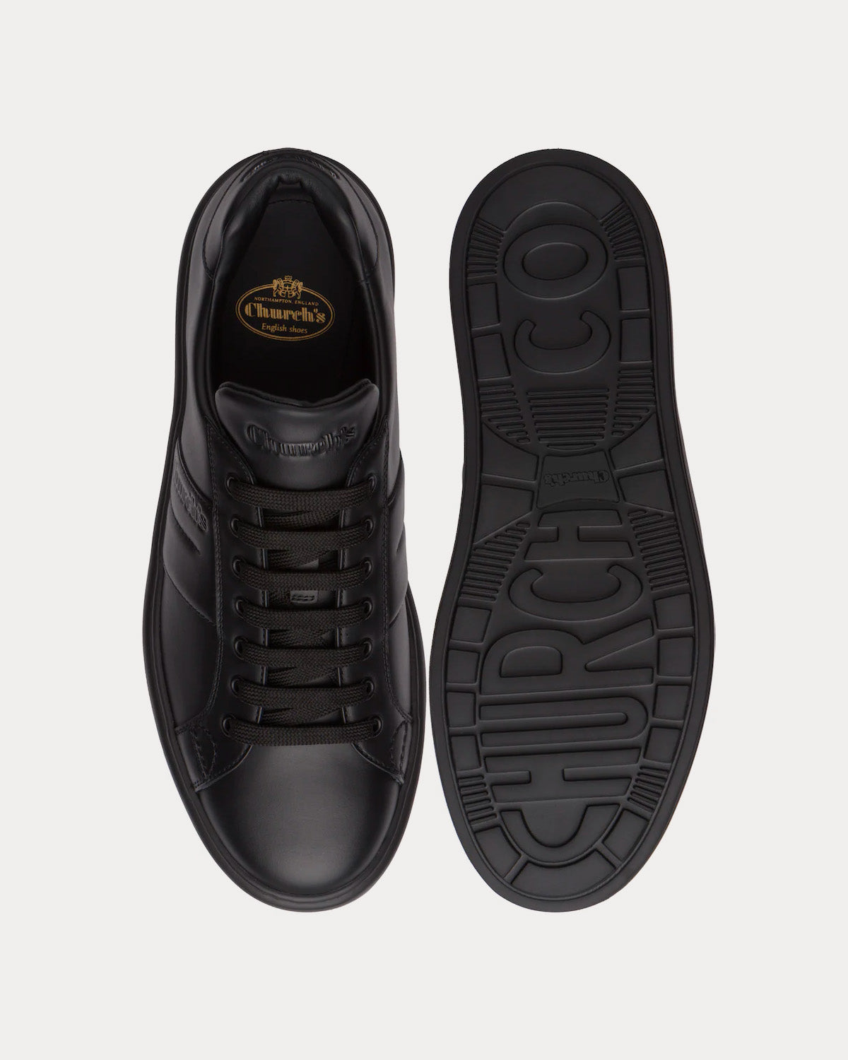 Church's Mach 3 Calf Leather Classic Black Low Top Sneakers - 2