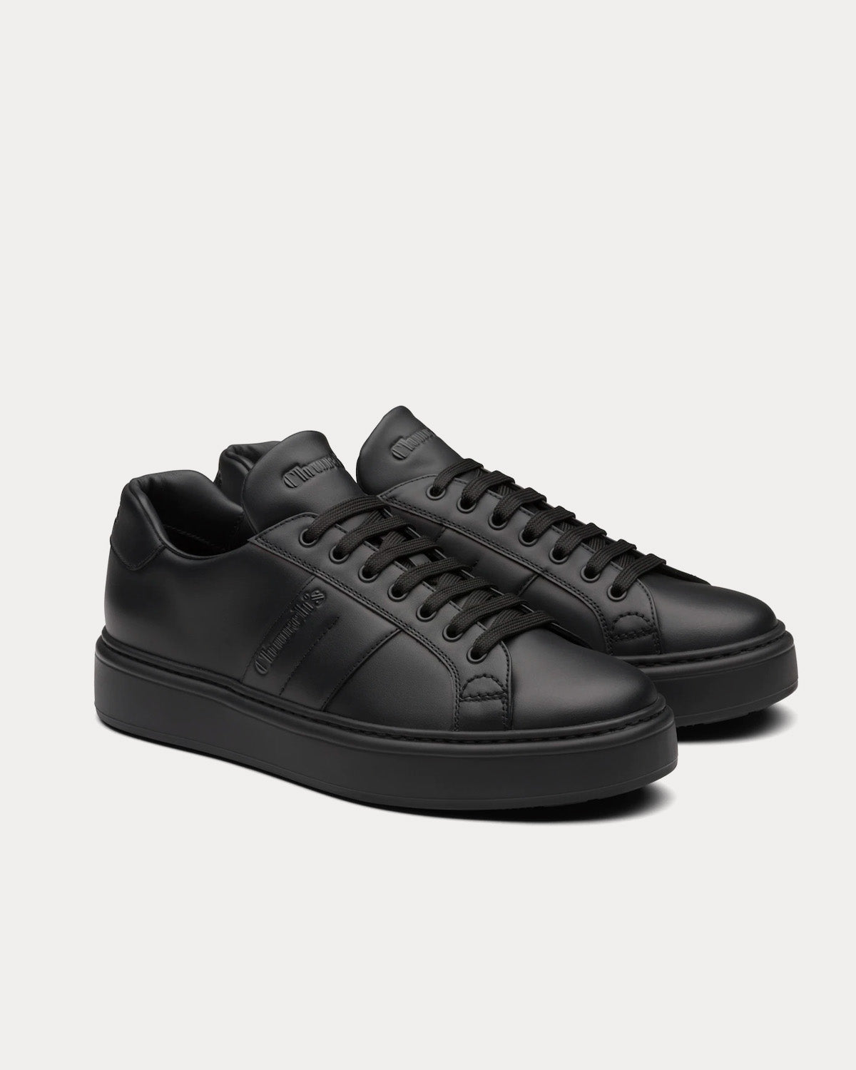 Church's Mach 3 Calf Leather Classic Black Low Top Sneakers - 3