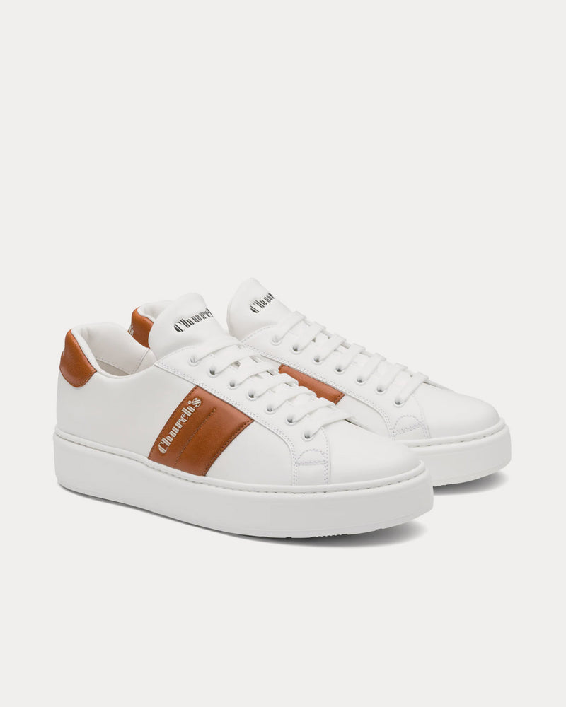 Church's Mach 3 Calf Leather Classic White /  Oak Low Top Sneakers - 2