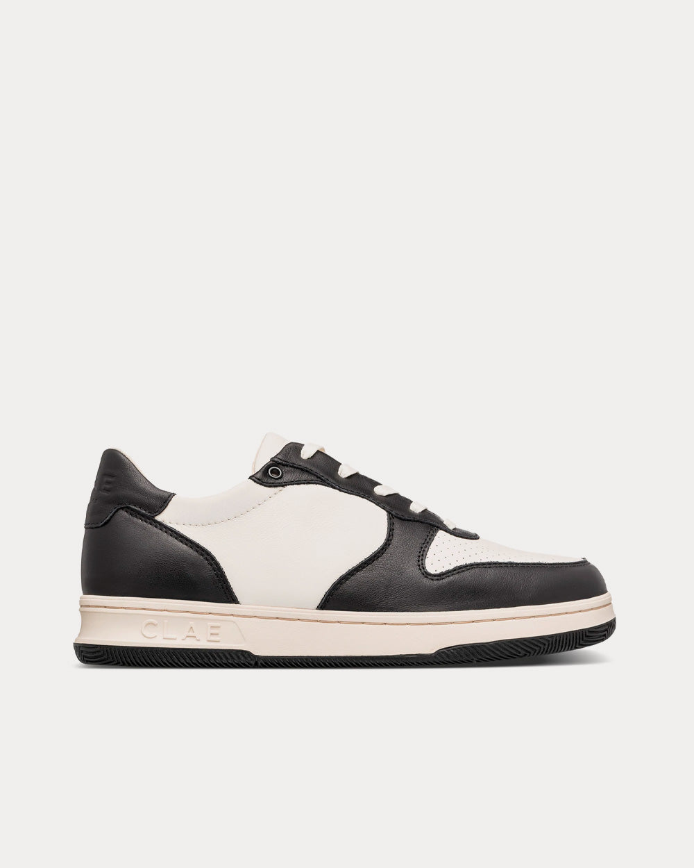 Clae Malone Leather Black / Off-White Low Top Sneakers - 1